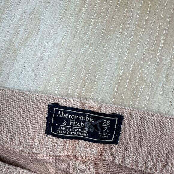 NWT Abercrombie & Fitch Ames Low Rise Slim Boyfriend Y2K Distressed Jeans 26 - Picture 11 of 16